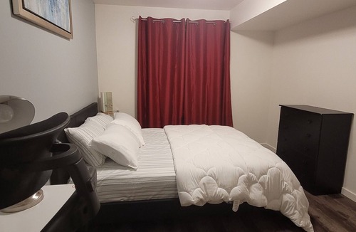 Stony Plain House | Basement suite with 1bed, 1bath and a sitting area with Kichenete by Westview HC