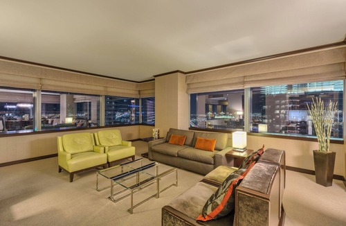 Las Vegas Strip Apartment | Biggest Penthouse at Vdara! 2 BR Stunning 270° Strip Views! Sleeps 7! 42nd Floor