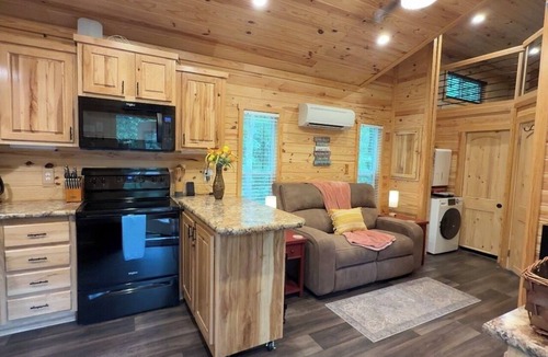 Mentone Cabin | Mentone Tranquility Base with Hot Tub & Outdoor Fireplace | 3+ Acres | Fast WiFi