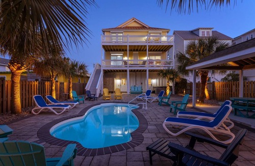 Surf City House | "Personal Resort": Private Pool, Hot Tub, Ocean Views, Elevator, Walk to Town