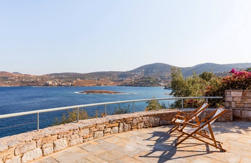 Daskalio Villa | Private Waterfront Stone Villa, Swimming pool, Vast gardens, and Amazing views