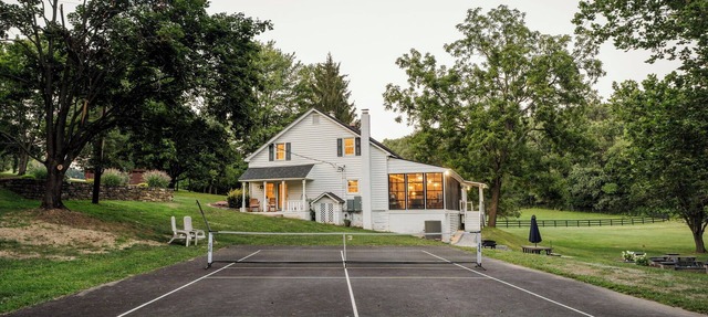 2.5 hours from Washington D.C. this spacious 5BR 2.5BA farmhouse is on a secluded 75-acre property near Manchester, MD, in scenic Carroll County. It promises a relaxing retreat near the state line, exciting local attractions, and natural landmarks. in Manchester
