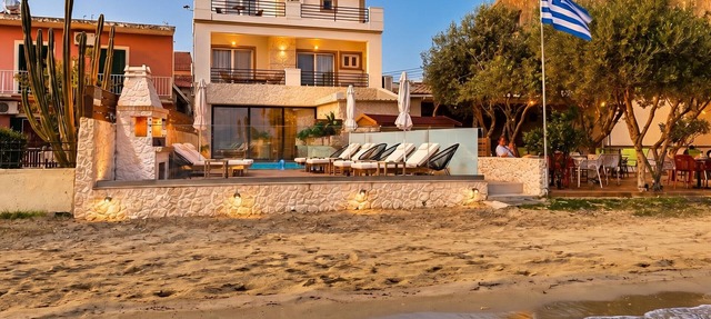 Beachfront Villa Anatoli with private heated pool in Sidari