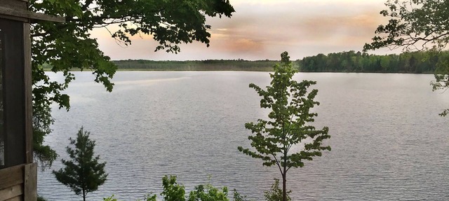 Cozy Lake Front Cabins perfect for summer, fall and winter in Emily