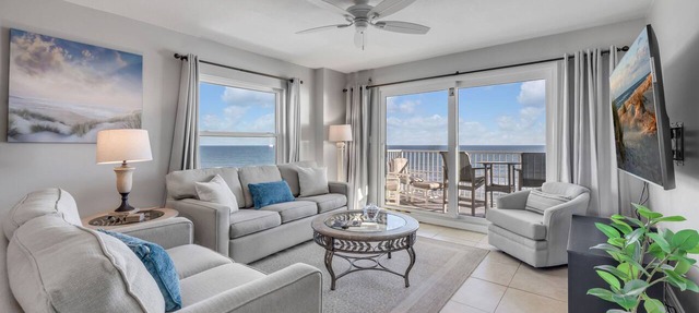 Direct oceanfront penthouse 2/2 with gorgeous corner condo views, a heated pool, and garage in Ormond Beach