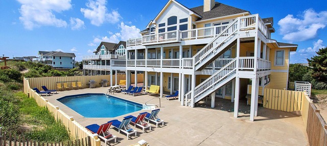 OCEANFRONT, Private Pool, ELEV, Ocean Views, Priv. Beach Access, WL877, Summerwind in Corolla