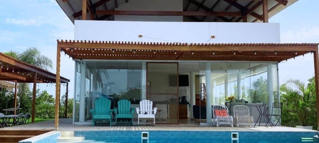 Private Pool Villa Steps from Mykonos Beach in Chincha Baja