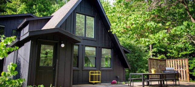 The Love Inn A-Frame in the Woods with Heated Pool and Firepit Sleeps 19 Ada MI in Lowell