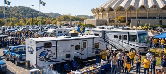 WVU Tailgate & Fall Hunting Basecamp Delivered! in Star City